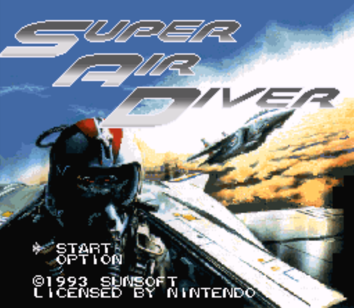 Super Air Diver Title Screen